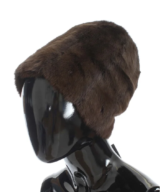 Dolce & Gabbana Luxurious  Weasel Fur Women's Beanie