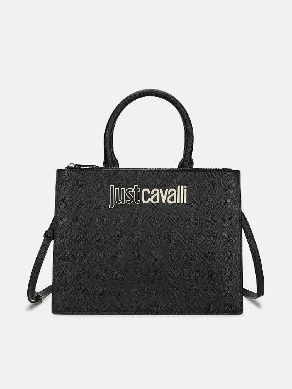 Just Cavalli Women Black Solid Handheld Bag