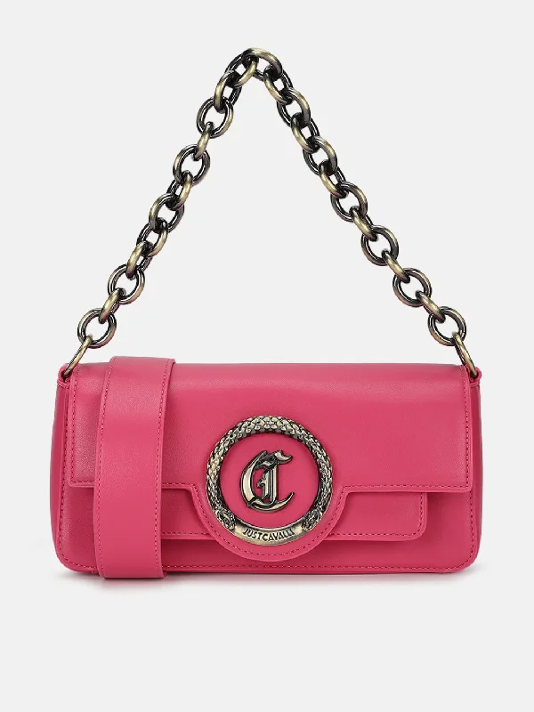 Just Cavalli Women Pink Solid Sling Bag