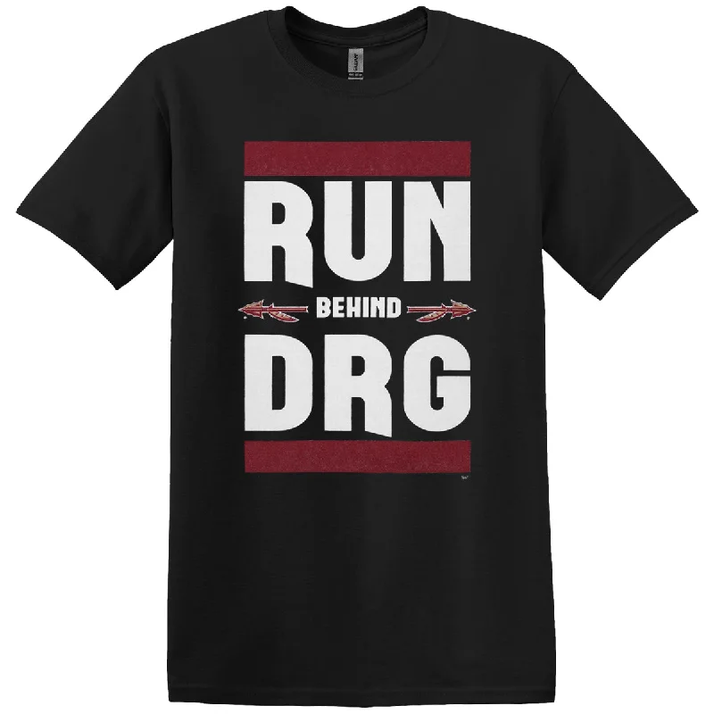 Ragz Adult/Unisex Run Behind DRG Design Short Sleeve T-shirt - Black