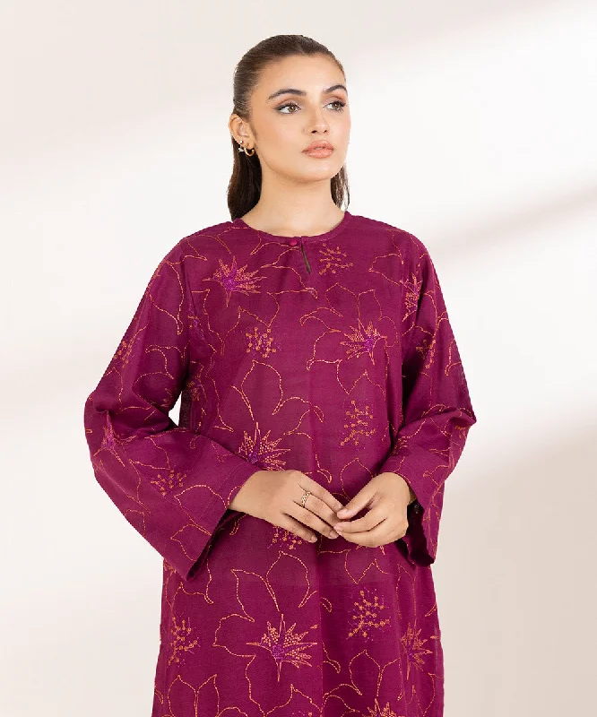 Embroidered Light Khaddar Shirt