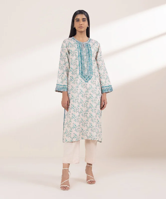 Embroidered Light Khaddar Shirt