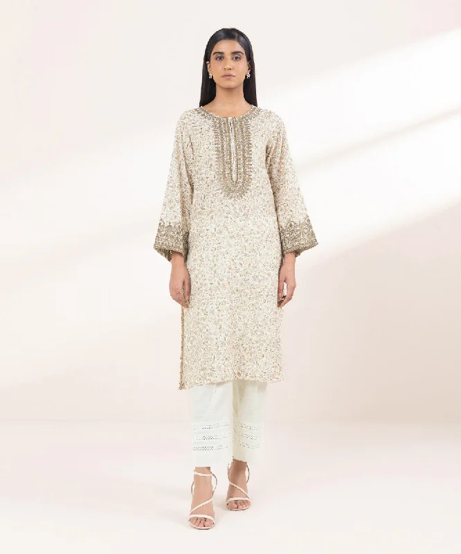 Embroidered Light Khaddar Shirt