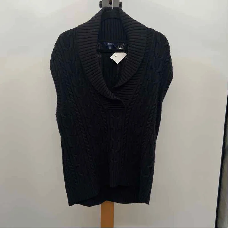 Chaps Women's Size XL Black Cable Knit Vest