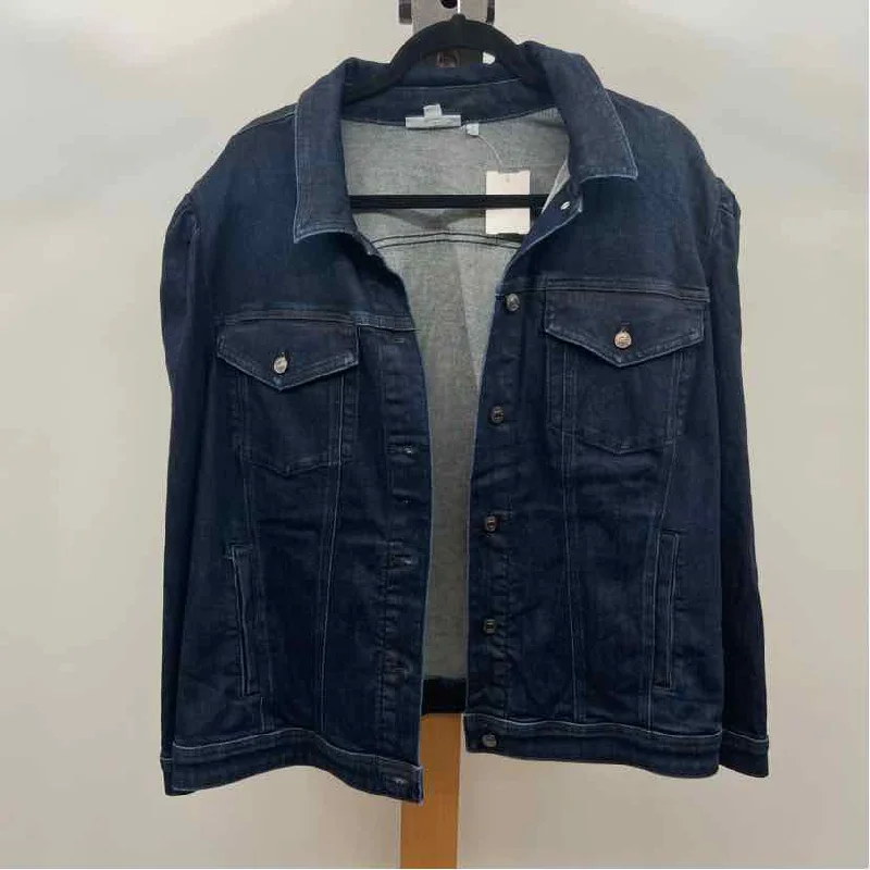 Chico's Women's Size 2X Navy Solid Jacket