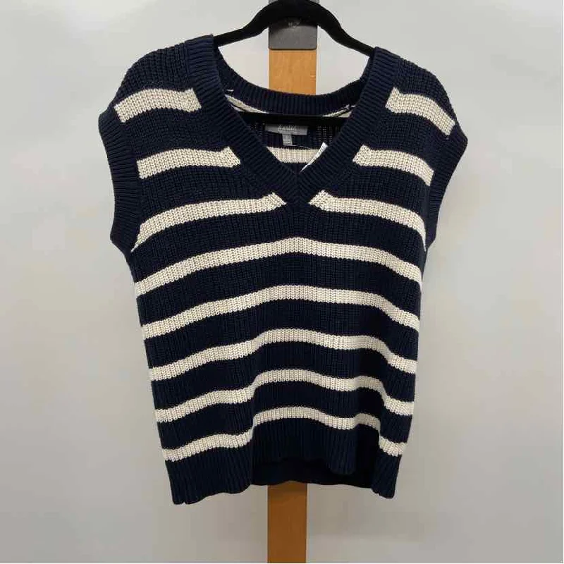 Marled Women's Size S Navy Stripe Vest