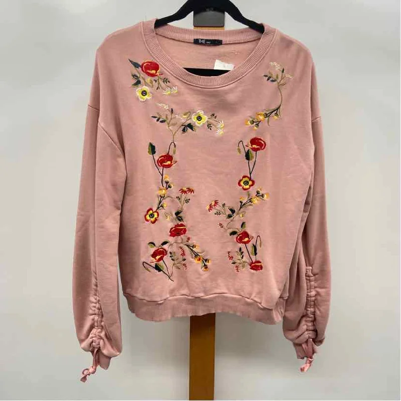 The Way Women's Size L Pink Embroidered Sweatshirt