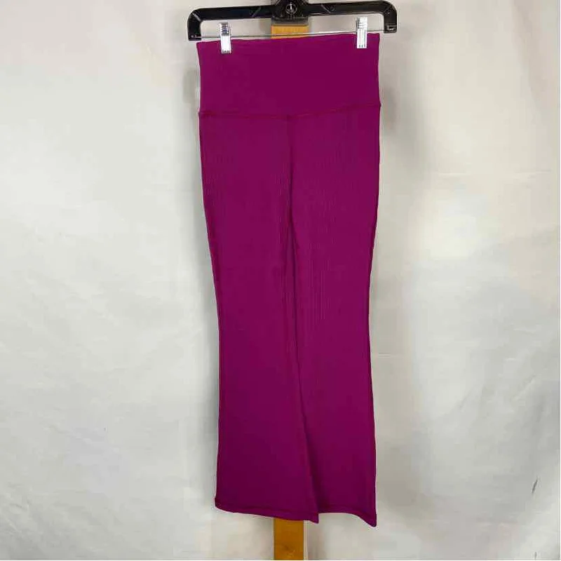 Athleta Women's Size S Magenta Ribbed Leggings