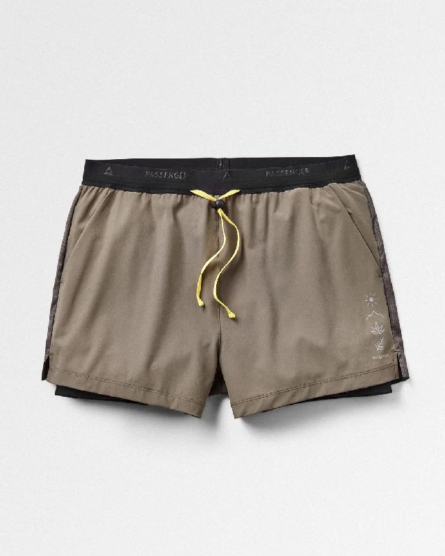 Byway Active Recycled Shorts - Dusty Olive