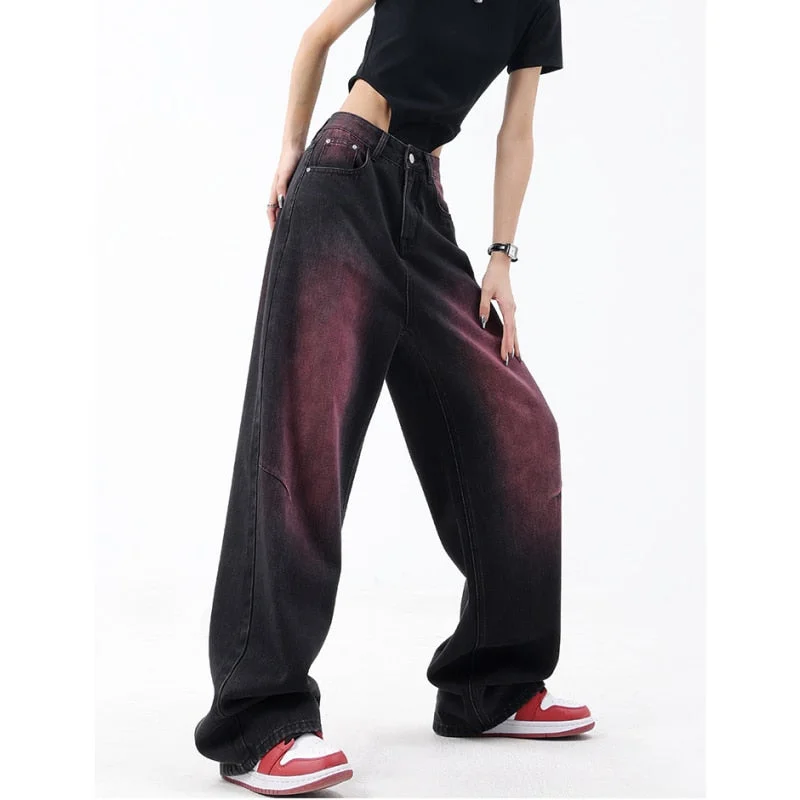 Amy Fashion - High Waist Baggy Wide Leg Pants Street Fashion