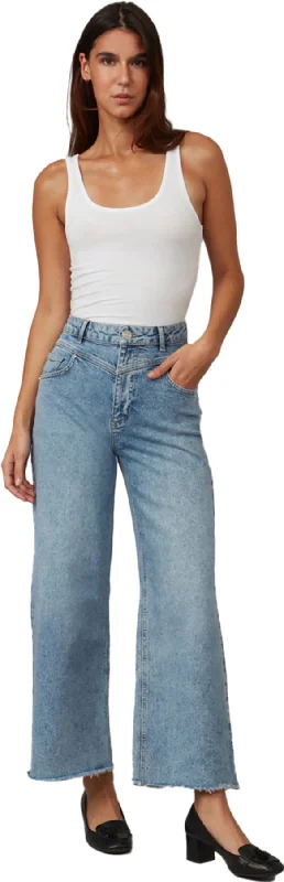 Milan High Rise Wide Leg Jeans - Women's|-|Jean à jambe large à taille haute Milan - Femme