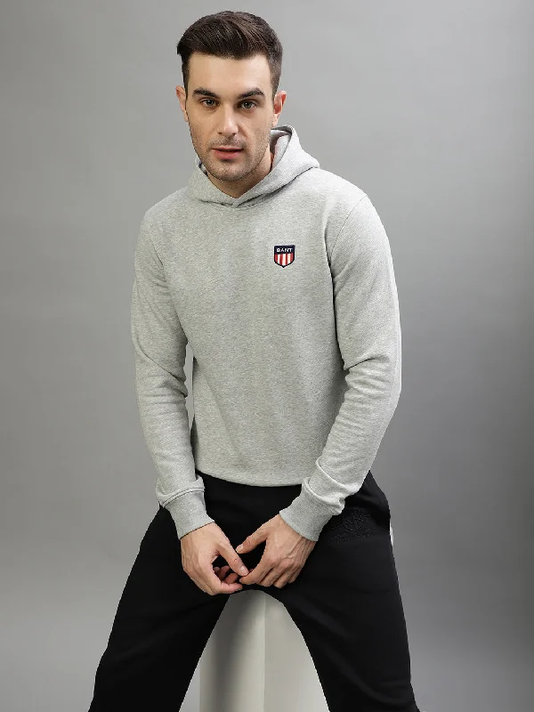 Gant Men Solid Hooded Full Sleeves Sweatshirt