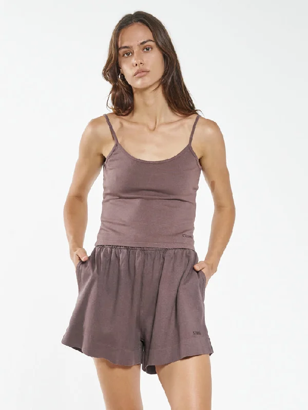 Hemp Heavyweight Bound Tank - Plum