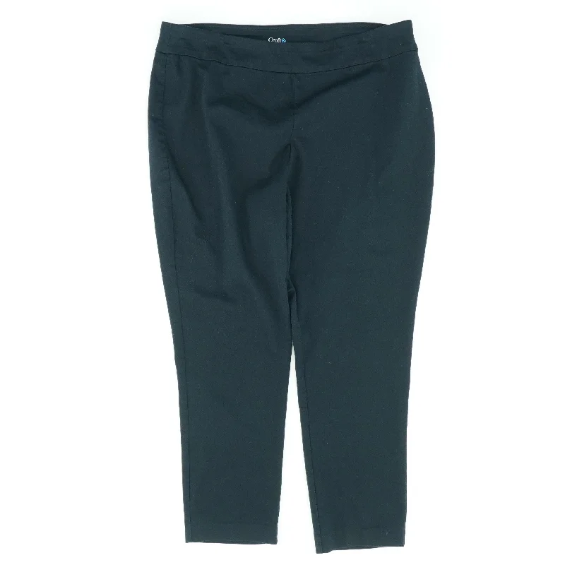 Black Solid Chino Pants