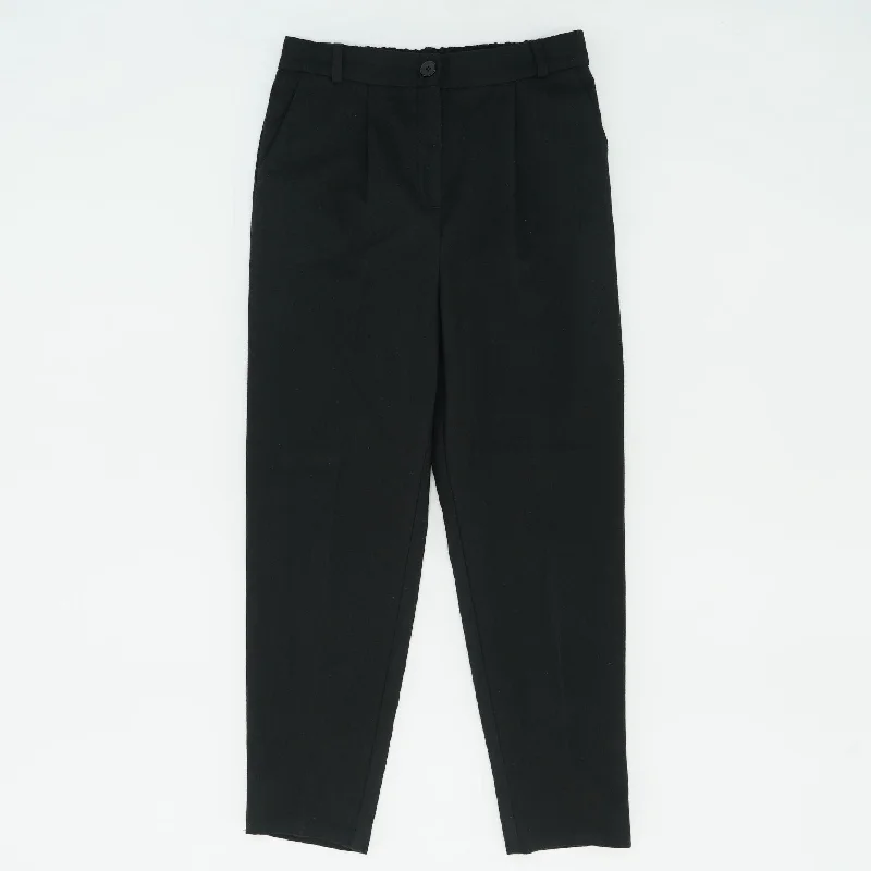 Black Solid Dress Pants