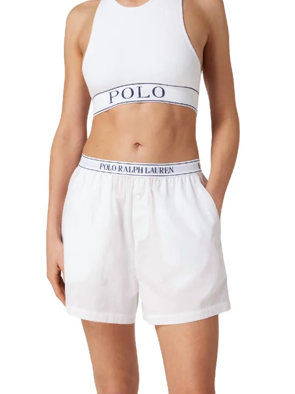 Boxer Pajama Short In White Cloud