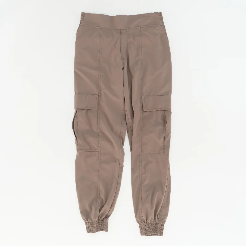 Brown Solid Cargo Pants