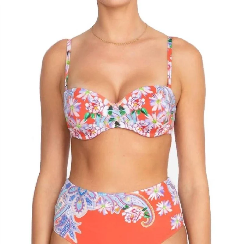 Drew Structured Bikini Top In Multi