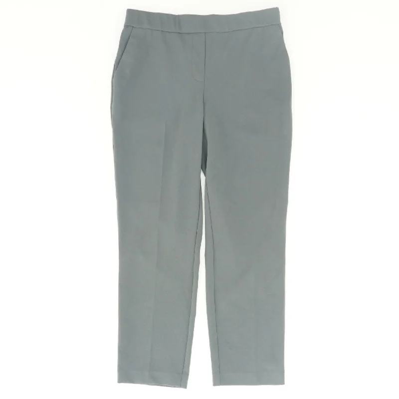 Gray Solid Dress Pants