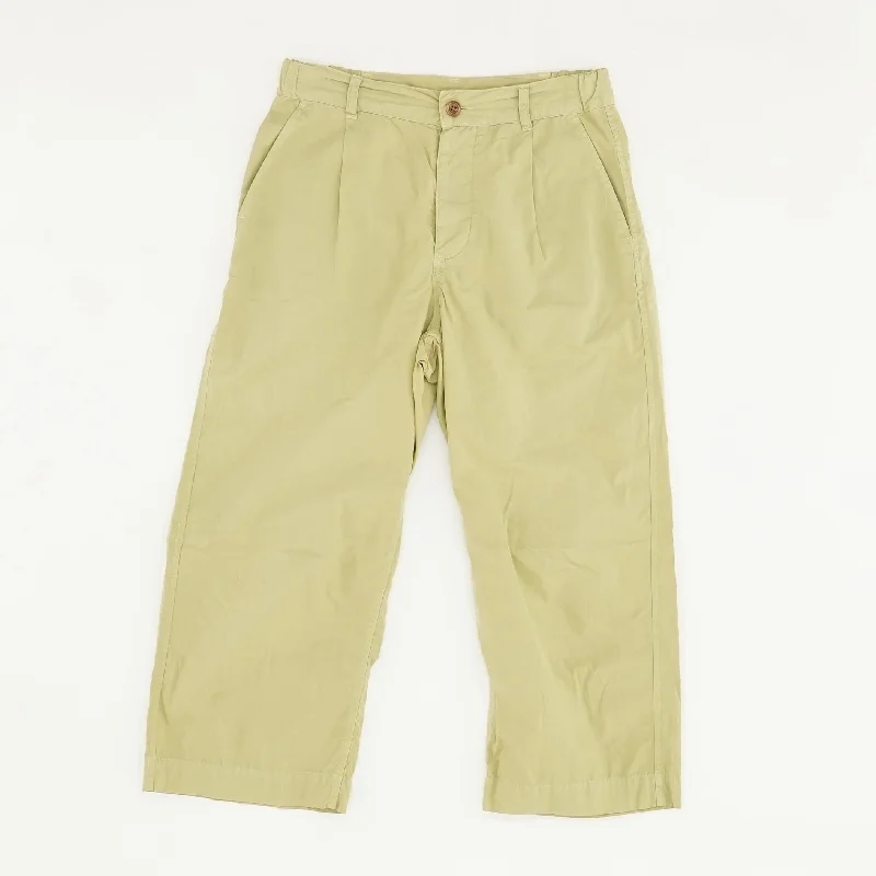 Khaki Solid Active Pants