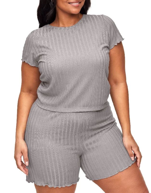 Lilliana Women's Plus-Size T-Shirt & Shorts Set