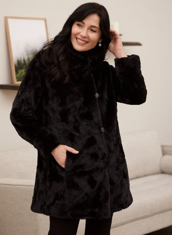 Reversible Faux Fur Coat