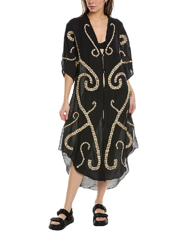 ViX Solid Braid Detail Long Caftan