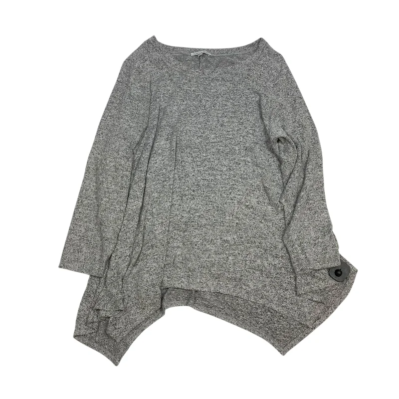 Top Long Sleeve By Green Envelope In Grey, Size: 2x