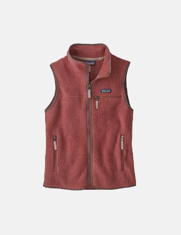 Patagonia Womens Retro Pile Fleece Vest - Rosehip Red