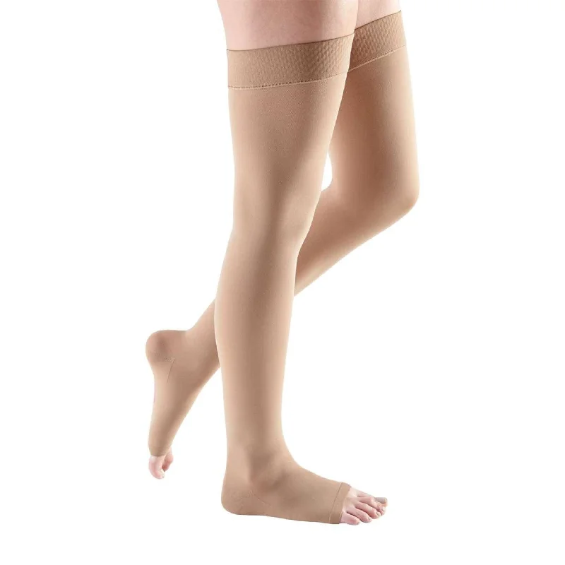 Mediven Comfort 15-20 mmHg Thigh High w/Beaded Silicone Top Band, Open Toe