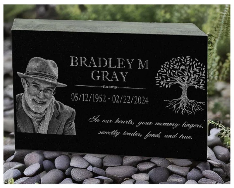 Personalized Memorial Stone for Loved Ones | Grave Marker, Burial Plaque, Cemetery Marker | Tree Dedication |  In Loving Memory Tombstone